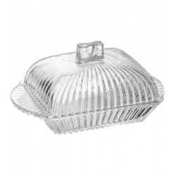 Manteigueira 17x10,5x8,5cm Renaissance Cristal Ecológico